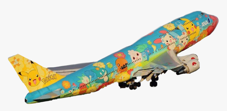 #pokemon #plane #airplane #pokemonsticker #pokemonedit - Boeing 747-400, HD Png Download, Free Download