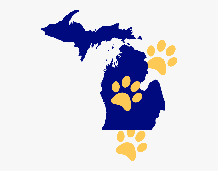 Michigan The Great Lakes State Clipart , Png Download - State Of Michigan Clip Art No Background, Transparent Png, Free Download