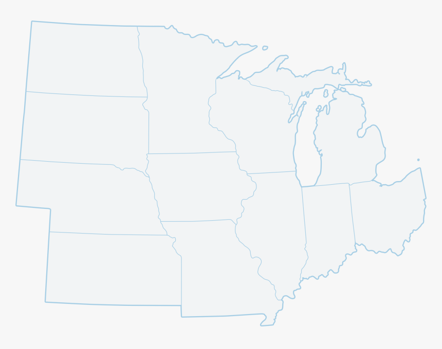 Blank Map Of Midwest, HD Png Download, Free Download