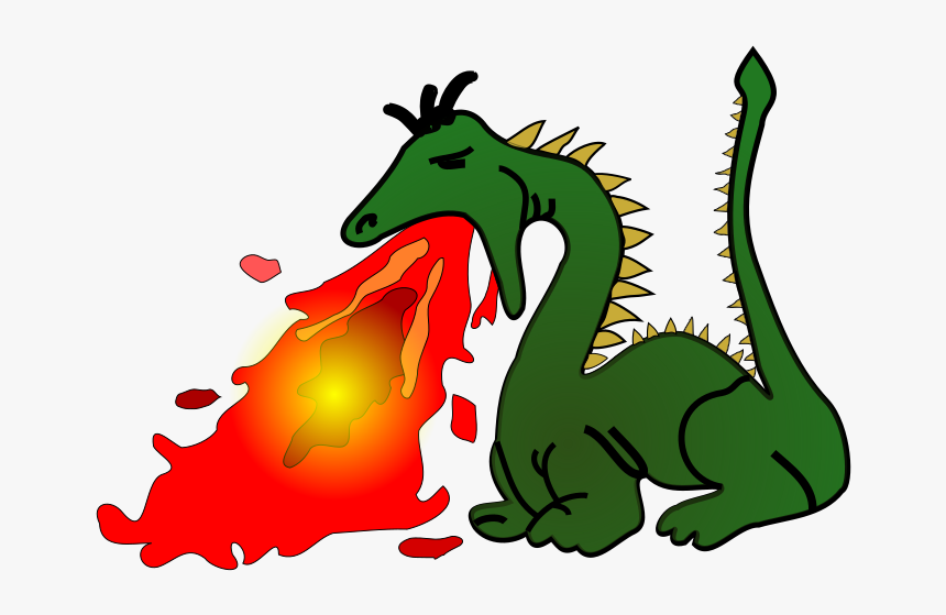 Dragon Clip Art - Dragon Breathing Fire Clipart Png, Transparent Png, Free Download