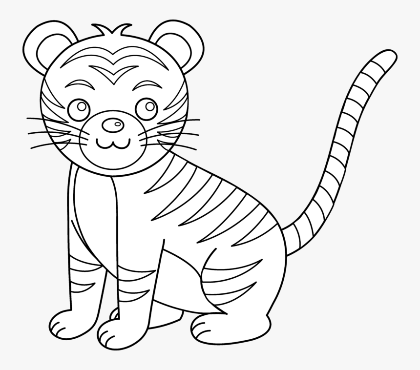 Tiger Black And White Cute Tiger Clipart Black And Baby Tiger Clipart