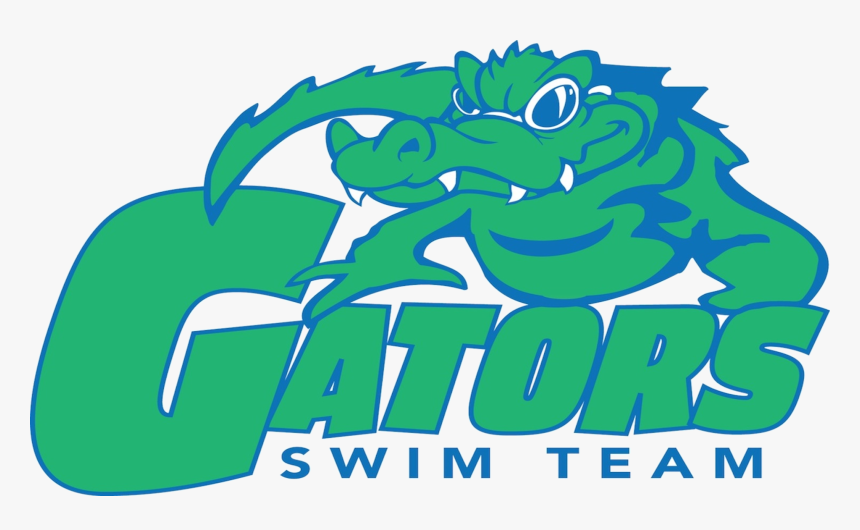 Logos For A Swimming Team With A Gator On It , Png - Gator Swim Team, Transparent Png, Free Download
