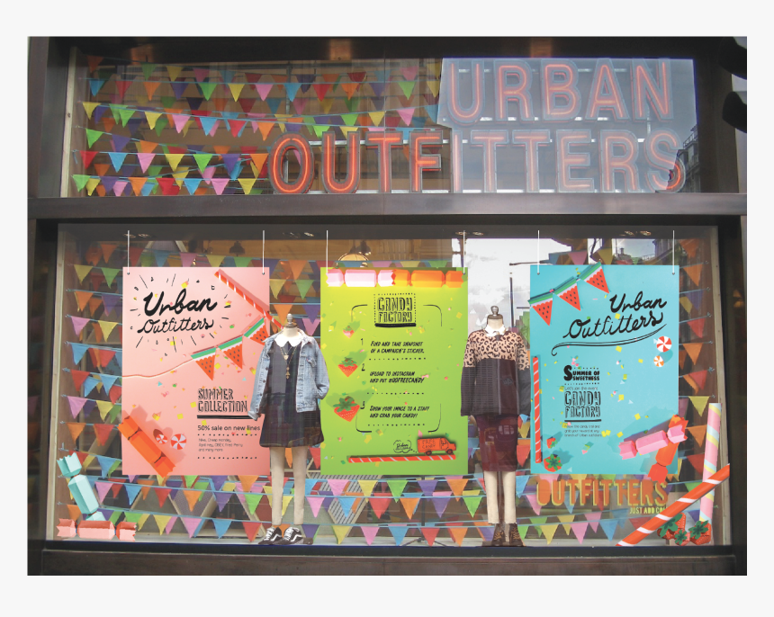 Urban Outfitters Sale Window , Png Download - Posters In Shop Windows, Transparent Png, Free Download