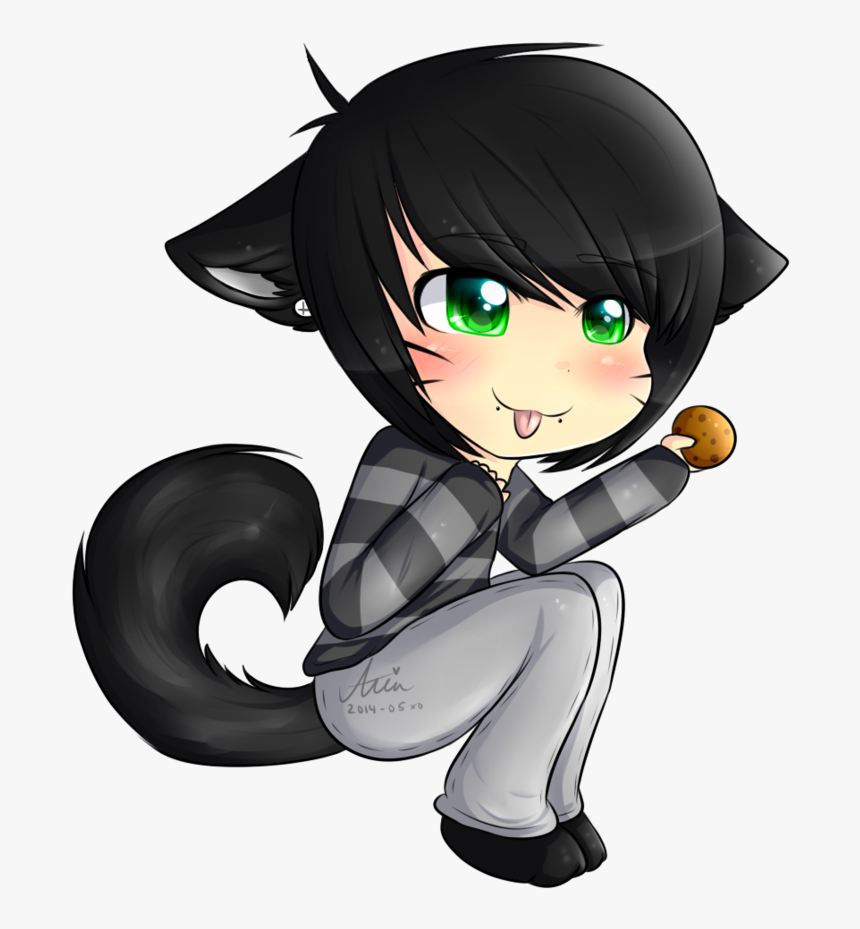 Drawn Emo Neko - Cartoon, HD Png Download, Free Download