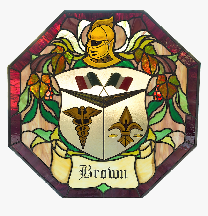Brown Coat Of Arms - Stained Glass, HD Png Download, Free Download