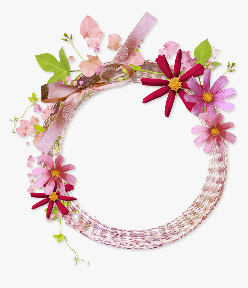 Transparent Pink Background Png - Png Flower Round Frame, Png Download, Free Download