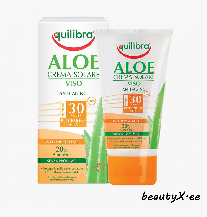 Equilibra Aloe Sun Face Cream Spf 30 75ml - Packaging And Labeling, HD Png Download, Free Download
