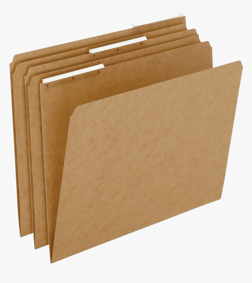 Folders Png Free Images - Kraft Folder With White Tab, Transparent Png, Free Download