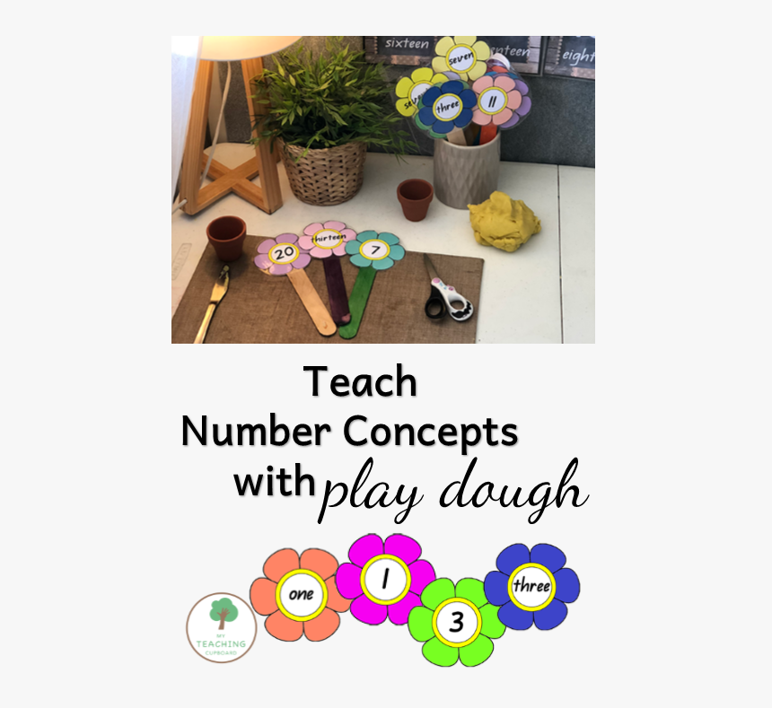 Teach Number Concepts With Play Dough - Floral Design, HD Png Download, Free Download