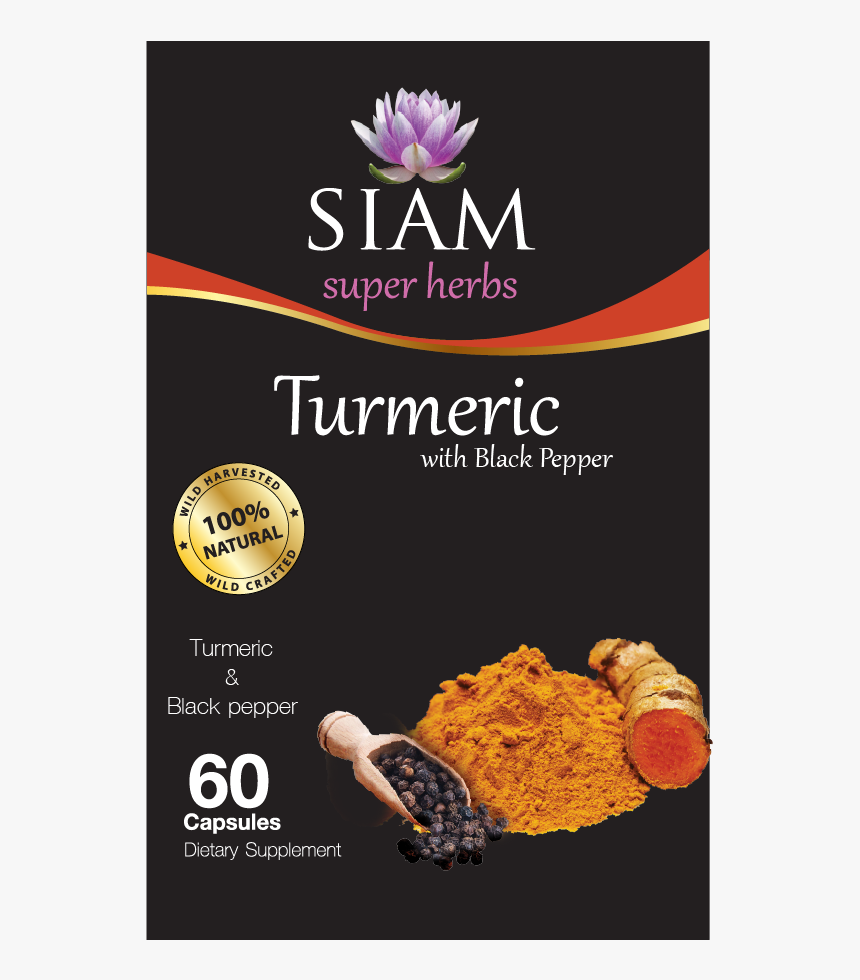Turmeric Root Powder, 60 Capsules - Health, HD Png Download, Free Download