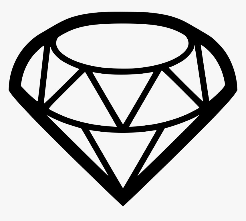 Transparent Diamonds Icon , Png Download - Ruby Gem Black And White, Png Download, Free Download