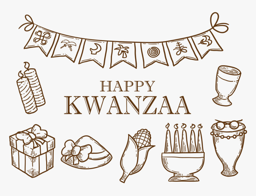 Mano Dibujado Kwanzaa Iconos Vector - Happy Kwanzaa Transparent Background, HD Png Download, Free Download