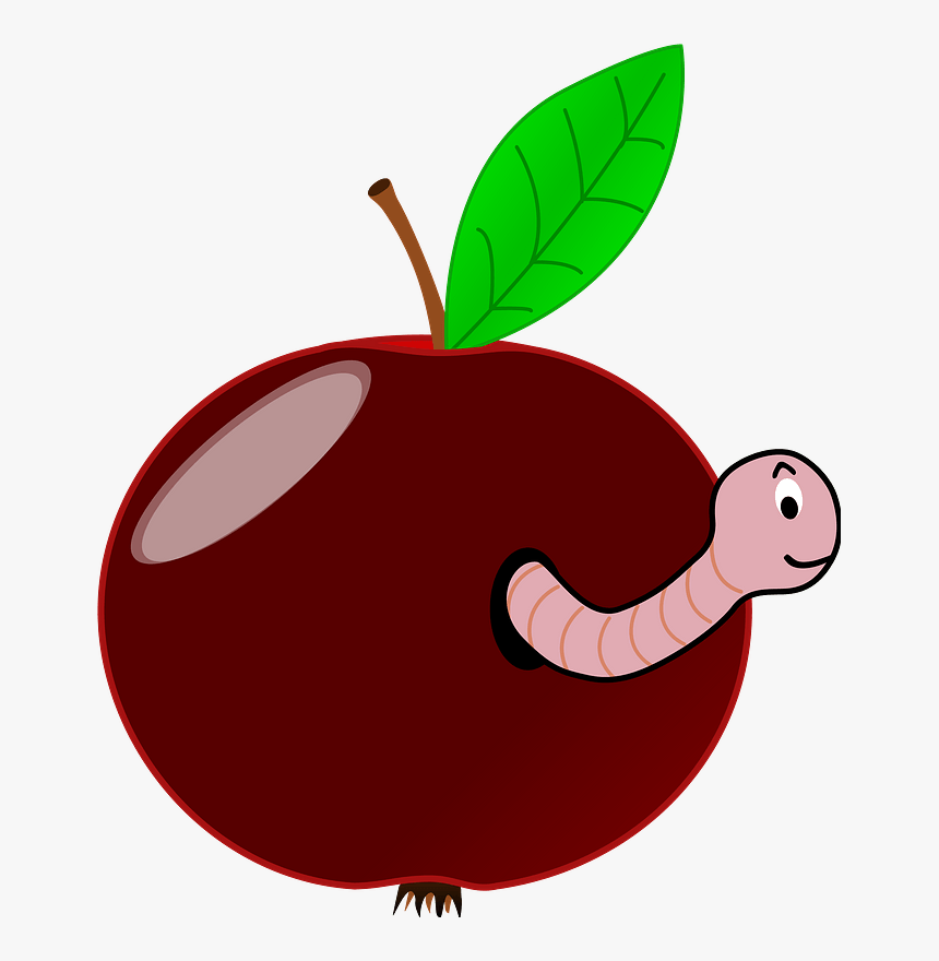 Worm In Apple Clipart - Apple Gif Transparent, HD Png Download, Free Download