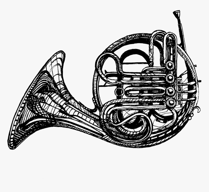 Georg Hranov - French Horn Illustration, HD Png Download, Free Download
