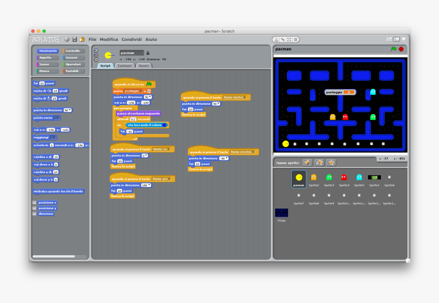 Transparent Pacman Sprite Png - Come Fare Pacman Su Scratch, Png Download, Free Download