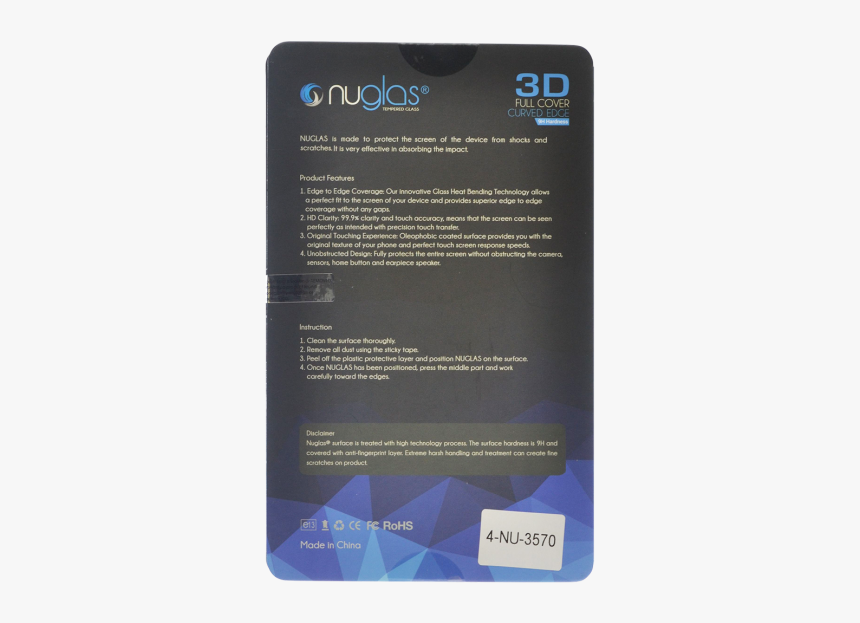 Nuglas Samsung Galaxy Note 8 Tempered Glass Screen - Carmine, HD Png Download, Free Download