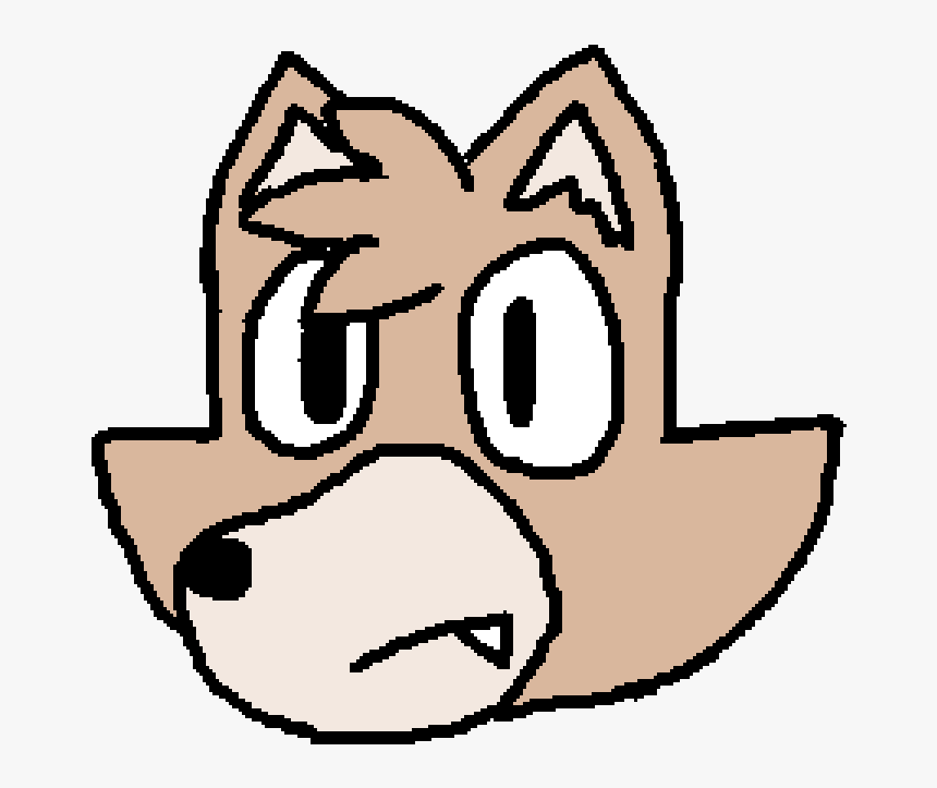 Ms Paint Fox Head By Supershadow64ds - Ms Paint Fox, HD Png Download, Free Download