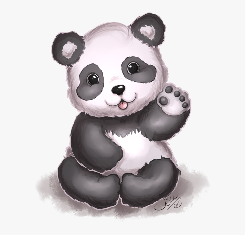 Drawn Panda Little Panda - Panda Cutie, HD Png Download, Free Download