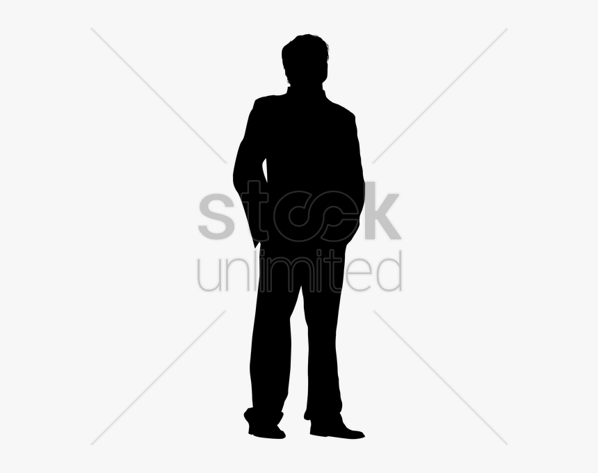 Businessman Standing Silhouette Vector Image - Standing, HD Png Download, Free Download