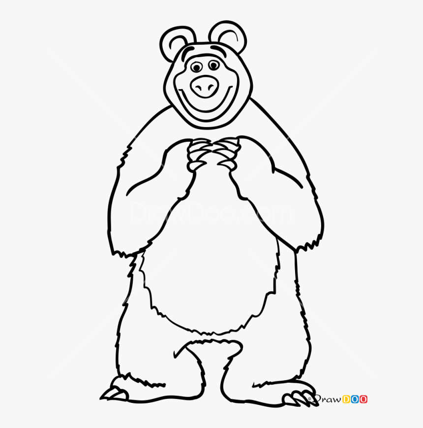 How To Draw Misha, Masha And The Bear - Masha And The Bear Easy Drawing, HD Png Download, Free Download