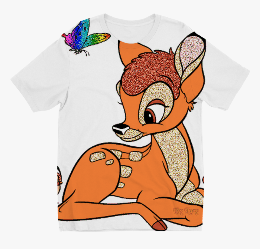 Baby Bambi Sublimation Kids T-shirt - Merry Christmas Bambi, HD Png Download, Free Download