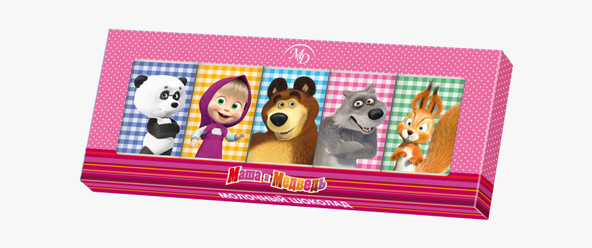 Chocolate Set «masha And The Bear» 60gr/12 Pcs Milk - Animal Figure, HD Png Download, Free Download