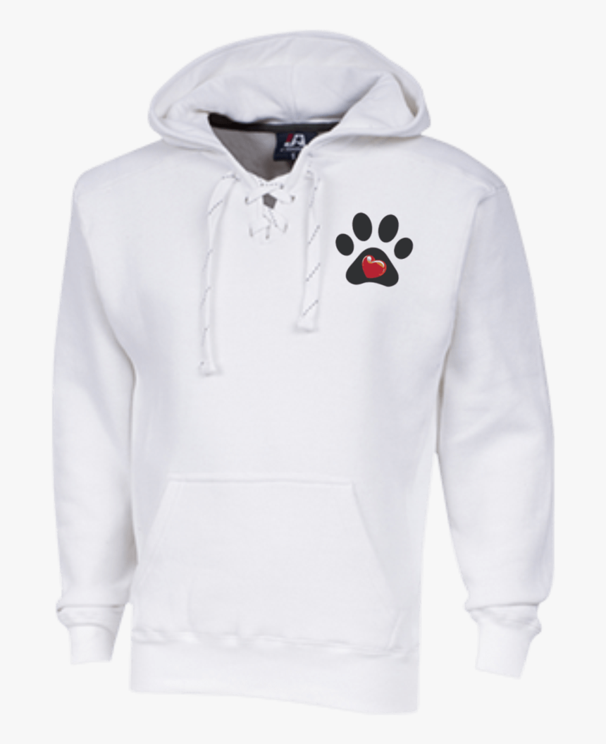 Embroidered My Heart Paw Print Heavyweight Sport Lace - Hoodie, HD Png Download, Free Download