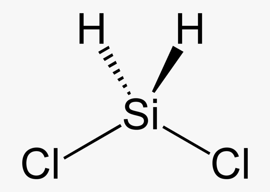 Dichlorosilane 2d Stereo - Sih2cl2 Electron Pair Geometry, HD Png Download, Free Download