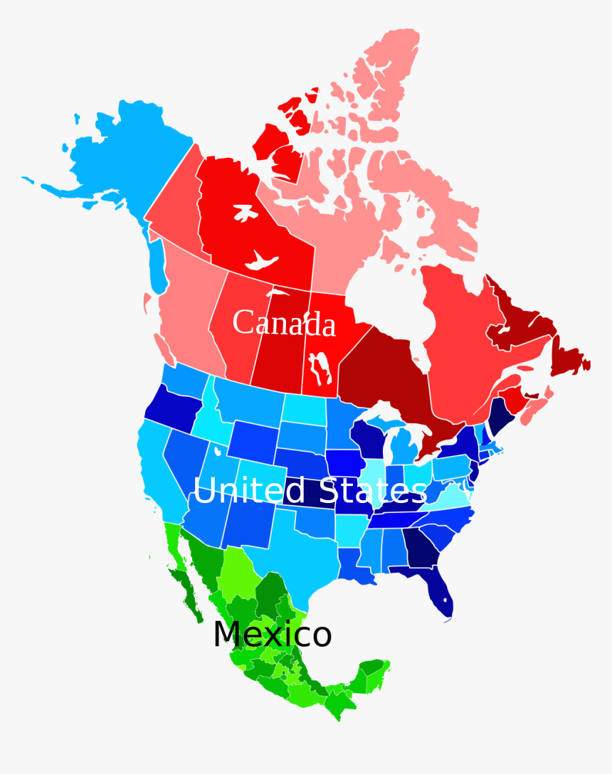 Continental United States Simple English Wikipedia - Simple North America Maps, HD Png Download, Free Download