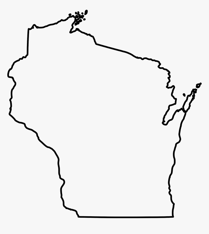 Wisconsin State Outline, HD Png Download, Free Download