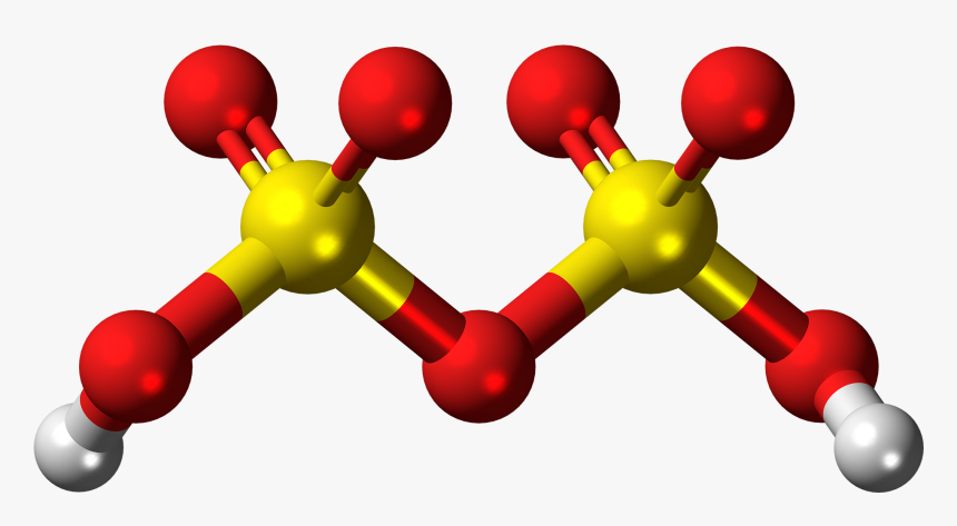Pyrosulfuric Acid Molecule Ball - Acido Disulfurico Formula, HD Png Download, Free Download