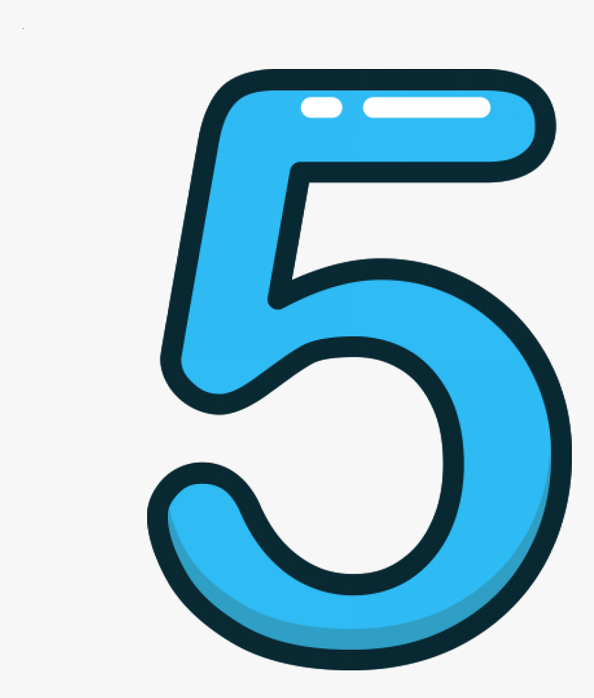 Number Five Blue, HD Png Download, Free Download