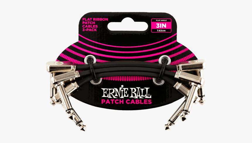 3” Flat Ribbon Patch Cable 3-pack Thumb - Ernie Ball Flat Ribbon Patch Cables, HD Png Download, Free Download