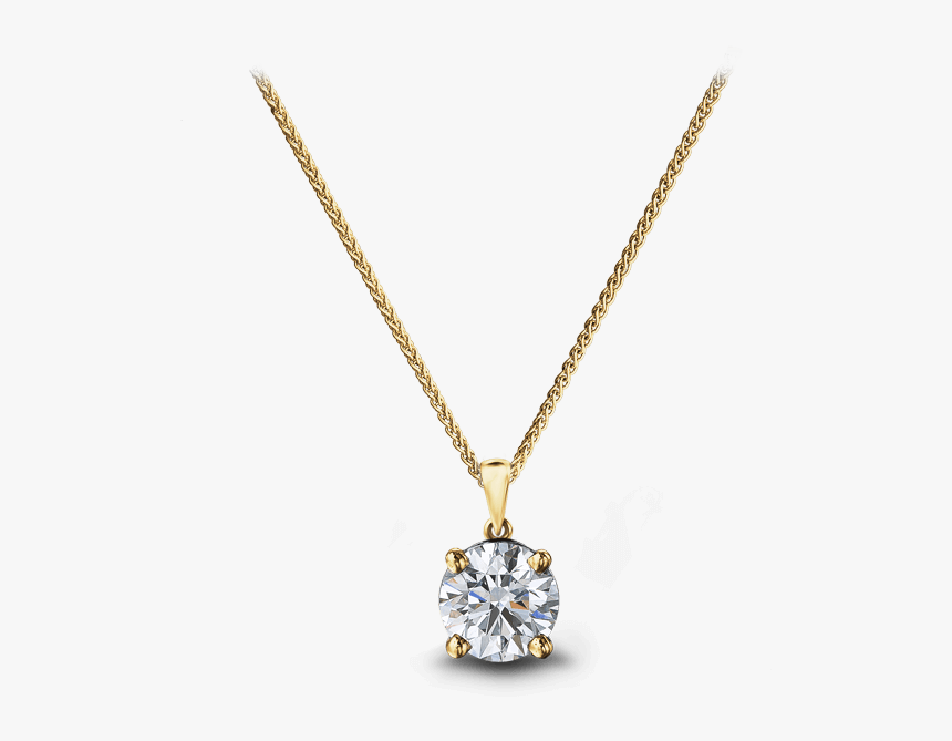 Solitaire Diamond Pendant 14k Yellow Gold - Meghan Markle Virgo ...