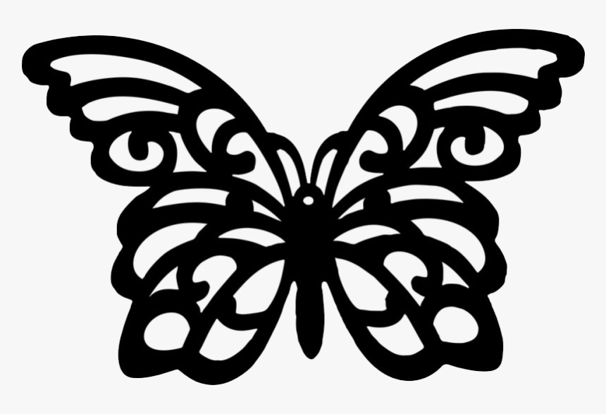 Vector Black Butterfly Transparent Image - Butterfly Bow Template Svg, HD Png Download, Free Download