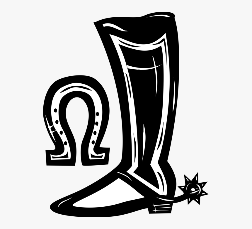 Vector Illustration Of Equestrian Horse Riding Boot - Reitstiefel Clipart, HD Png Download, Free Download