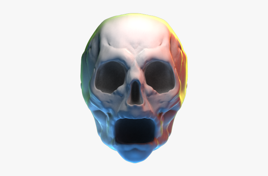 Deathly Scream Sculptris Render Head Skull Scream 3d - Skull, HD Png Download, Free Download