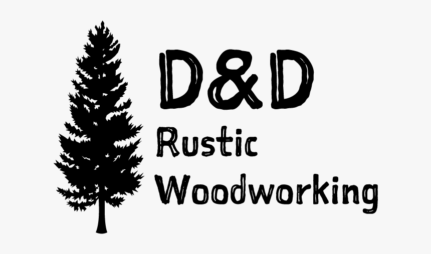 D&d Rustic Woodworking Logo With Pine Tree Silhouette - Western Yellow Pine, HD Png Download, Free Download