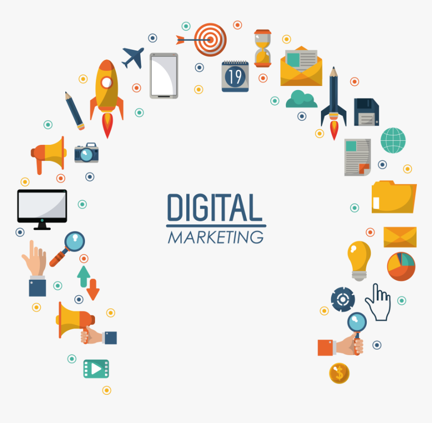 Digital Marketing With Laptop, HD Png Download, Free Download