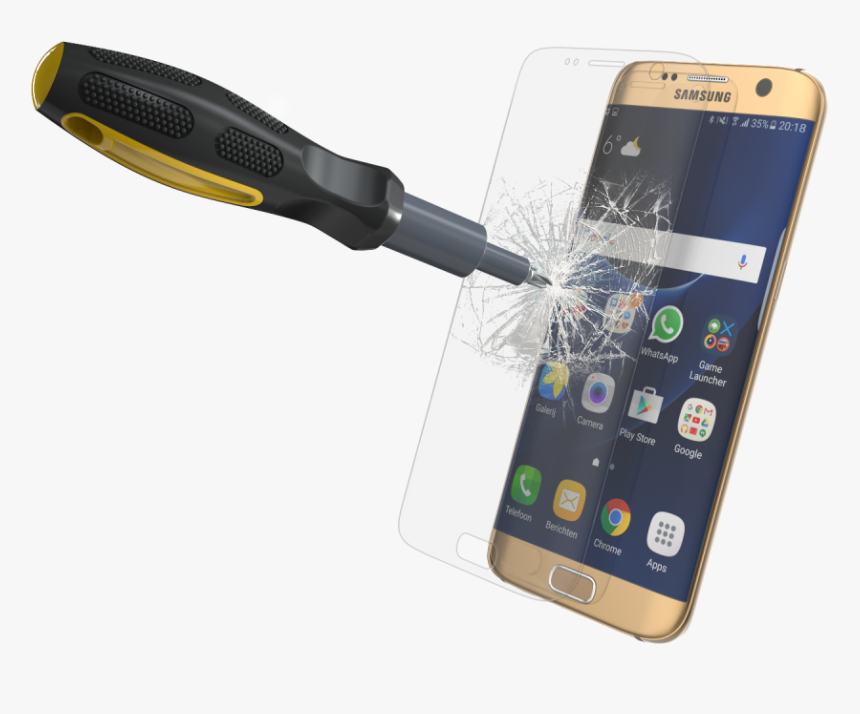 Galaxy S7 Edge Screenfloat 04112016 Approved - Samsung S7 Screen Guard Damage, HD Png Download, Free Download