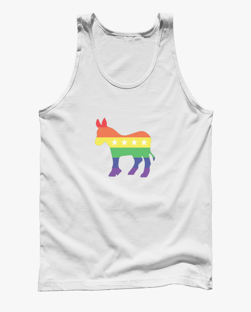 Rainbow Democrat Donkey Apparel - Democratic Party, HD Png Download, Free Download