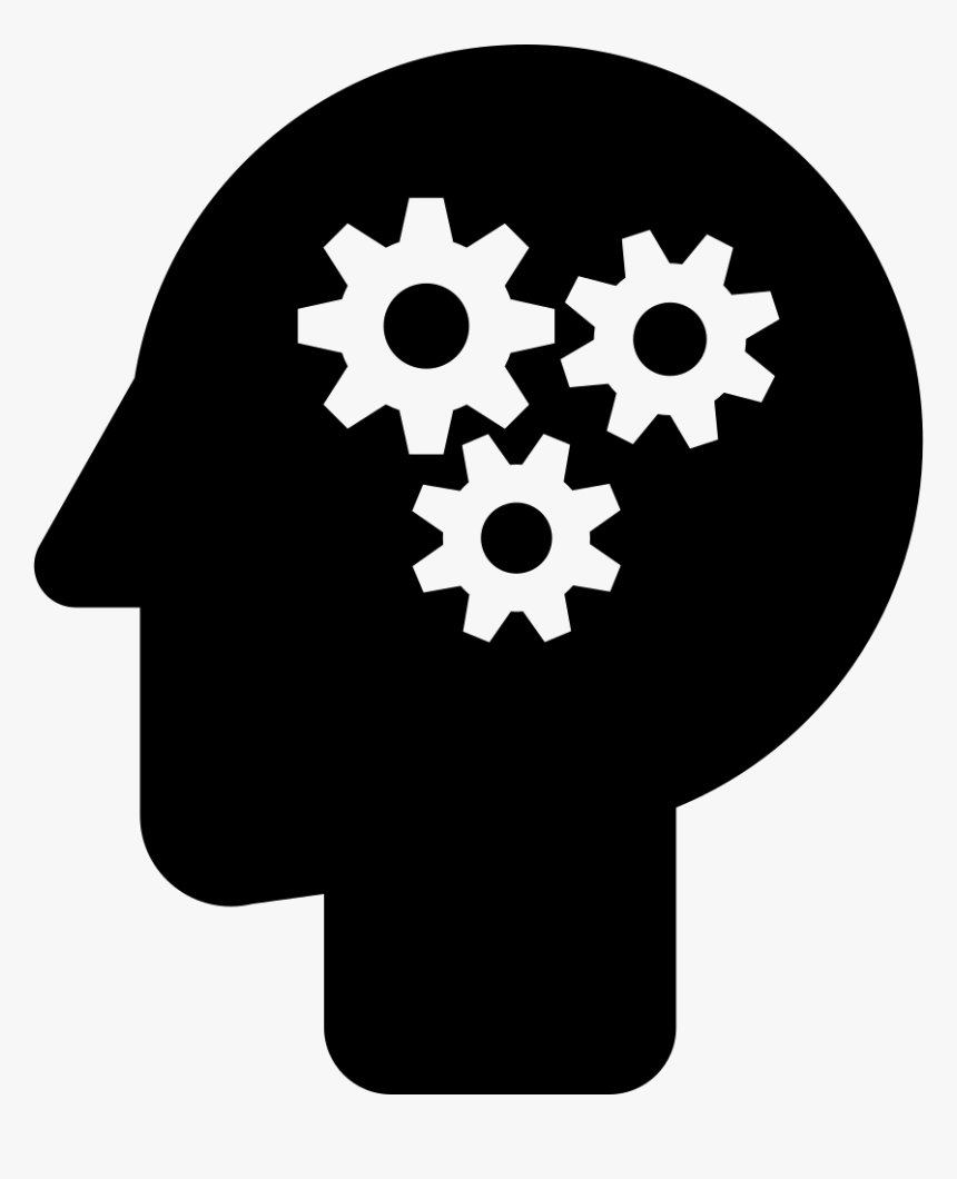 Nlp Sign Of Gears In Bald Male Head - Gear Icon, HD Png Download, Free Download