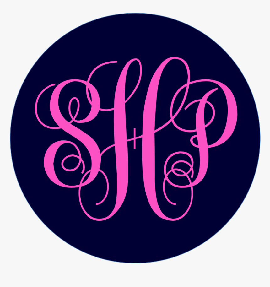 I Love The Look Of The Circle Monogram It"s A Little - Monogram With Santa Hat, HD Png Download, Free Download