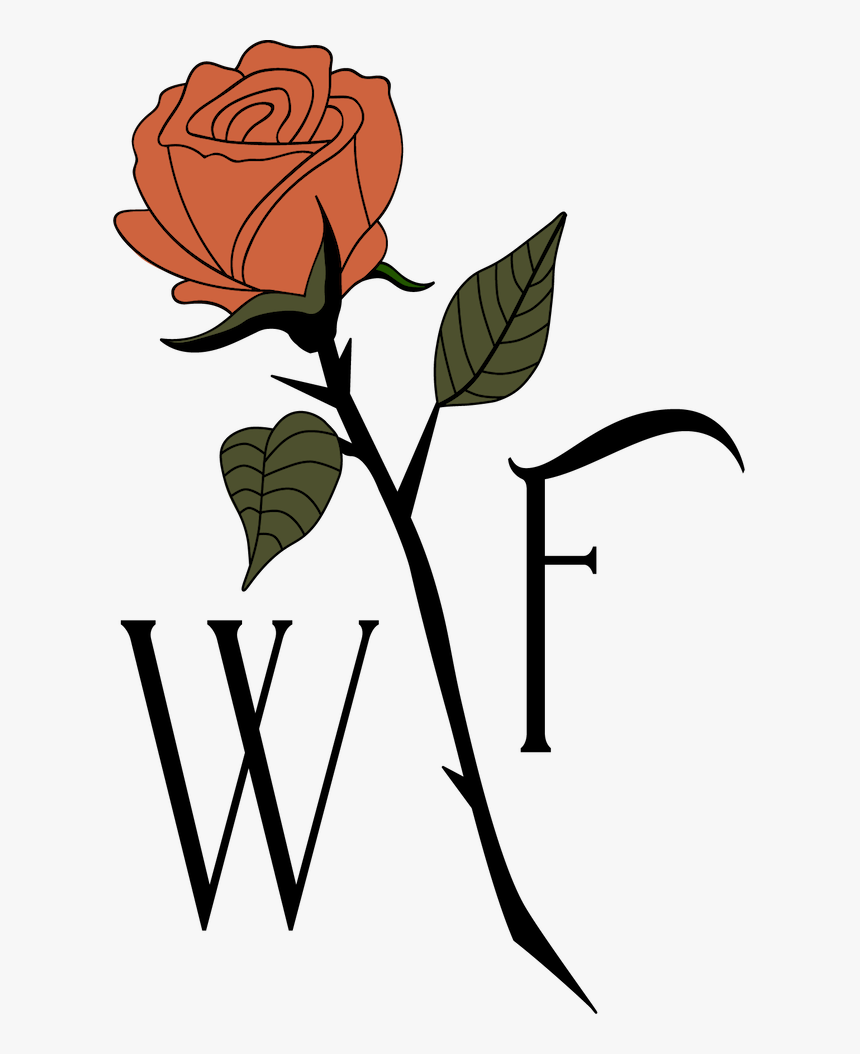 Wf Monogram - Garden Roses, HD Png Download, Free Download