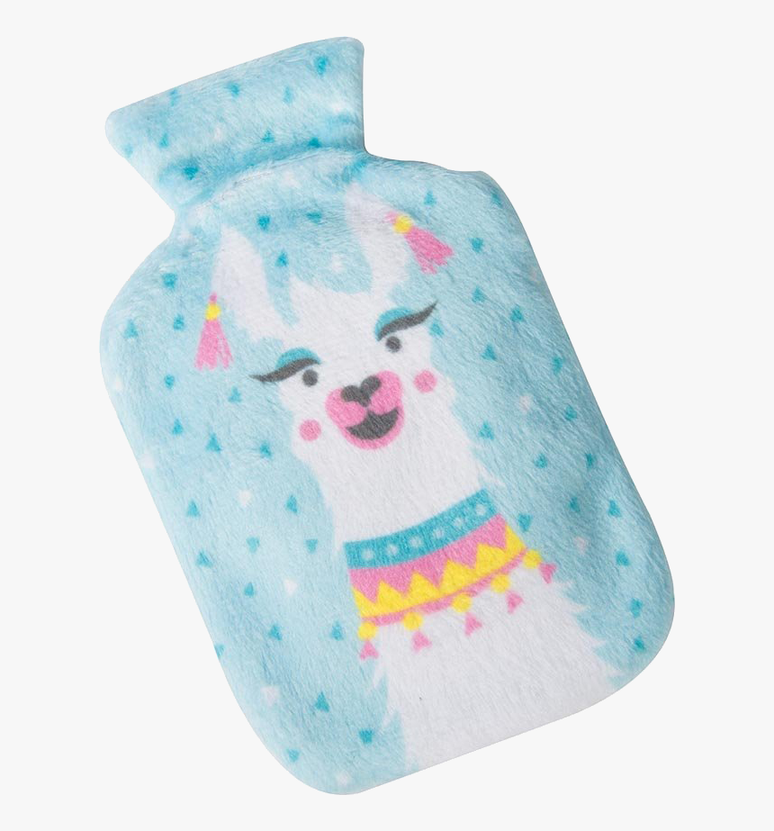 Blue Llama Pocket Hot Water Bottle - Illustration, HD Png Download, Free Download