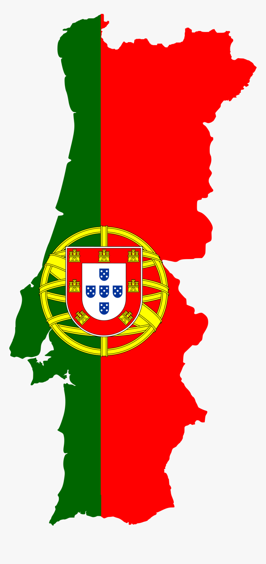 Uefa Euro 2004 Flag Map - Portugal Map With Flag, HD Png Download, Free Download