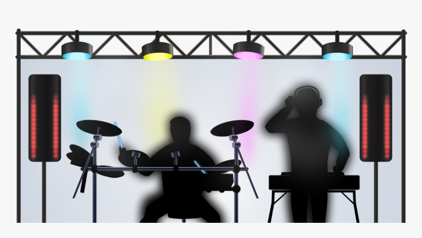 Image Silhouette Of Isshoke Dj And Drums - Shelf, HD Png Download, Free Download