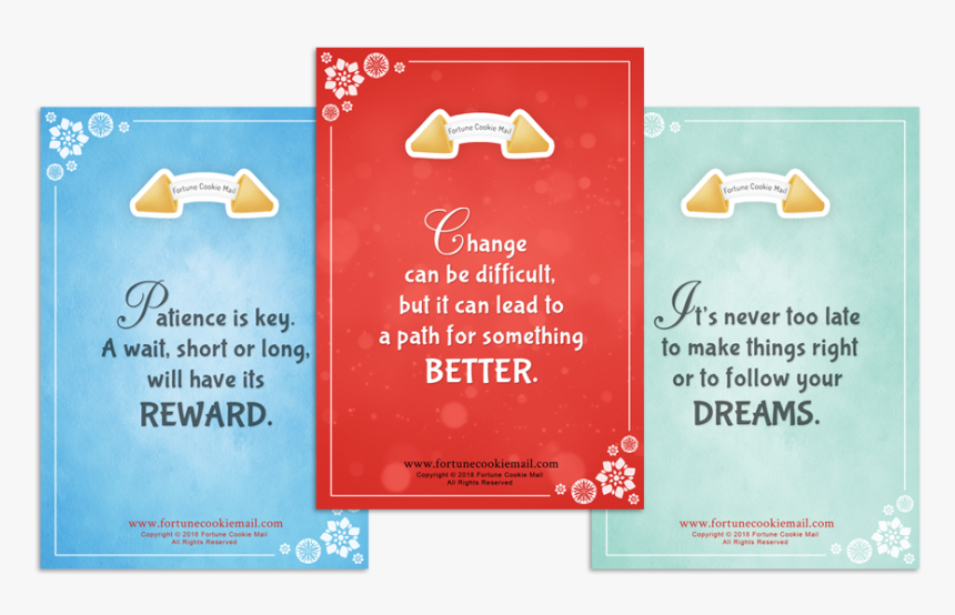 Fortune Cookie Mail Card Samples - Flyer, HD Png Download, Free Download