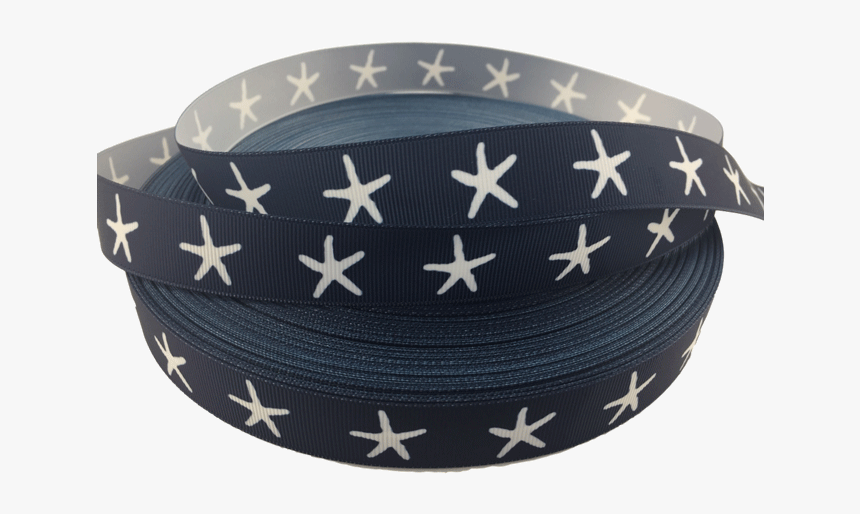 Ribbons [tag] Star Fish Grosgrain Ribbons 7/8″, Navy - Embroidery, HD Png Download, Free Download