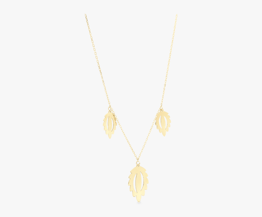 Trio Leaves Necklace, Two Tone Gold - Pendant, HD Png Download, Free Download